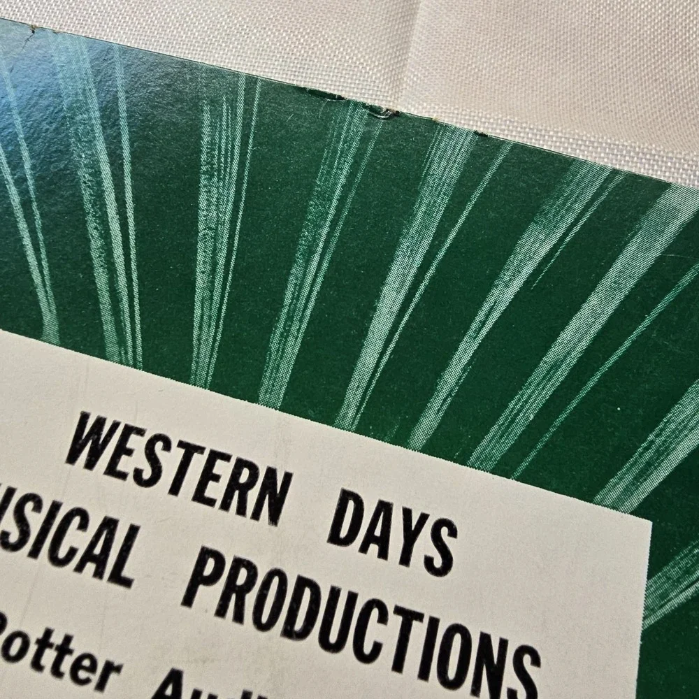 Vtg Western Days Musical Potter Auditorium Advertising Hand Fan Chatfield MN‎